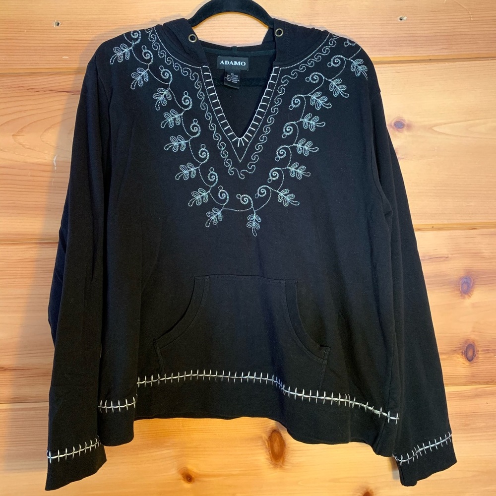 Adamo Black Hooded Top 2XL